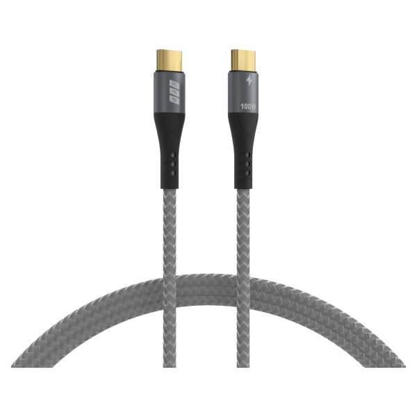 EFB USB-C Kabel 100W PD 3.0 5A E-Marker Chip 3m grau