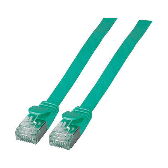 EFB RJ45 Flachpatchkabel U/FTP Cat.6A PVC 0.50m grün