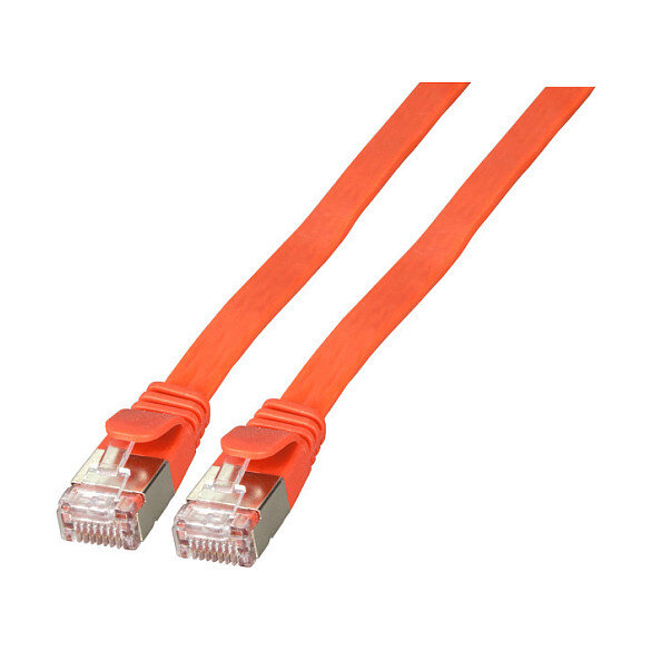 EFB RJ45 Flachpatchkabel U/FTP Cat.6A PVC 0.50m rot