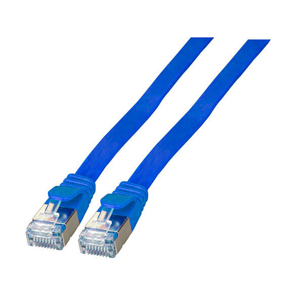EFB RJ45 Flachpatchkabel U/FTP Cat.6A PVC 1.50m blau