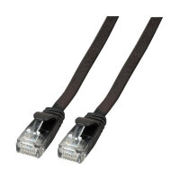 EFB RJ45 Flachpatchkabel U/UTP, Cat.6A, PVC, 5m, schwarz