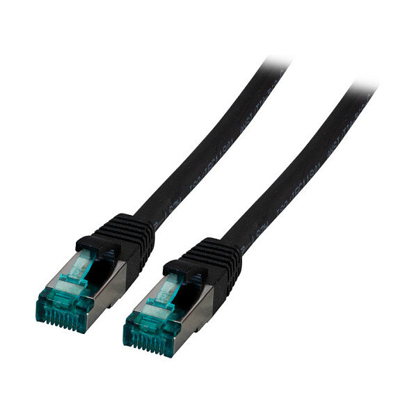 EFB RJ45 Patchkabel S/FTP Cat.6A LSZH 0.50m schwarz