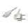 EFB Netzkabel Schutzkontakt 90°-C13 180°,grau,3.0m,3x1.00m