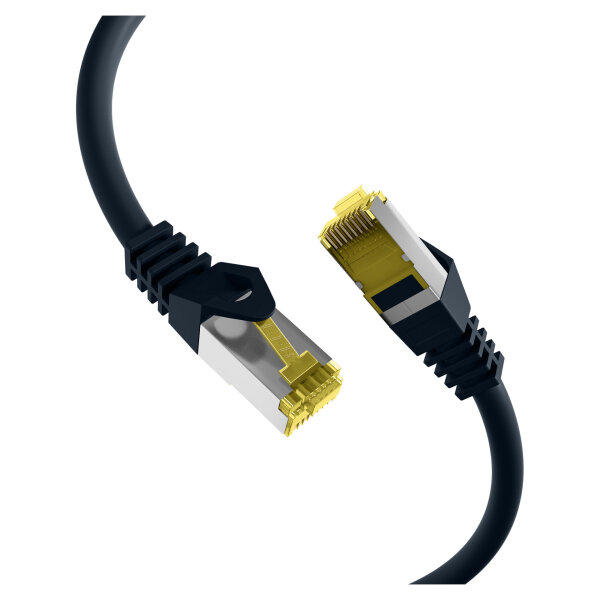 EFB RJ45 Patchkabel Cat.6A S/FTP LSZH Cat.7 Rohkabel schwarz