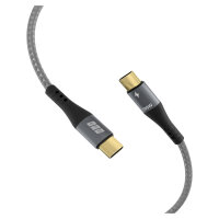 EFB USB-C Kabelset 100W PD 3.0 5A E-Marker Chip 2x1m grau
