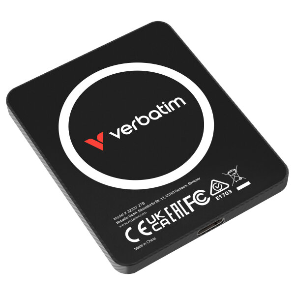 2TB Verbatim SnapBack Ultra Slim USB 3.2 Gen 2x2 black 32337