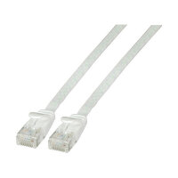 EFB RJ45 Flachpatchkabel U/UTP, Cat.6A, PVC, 3m, weiß