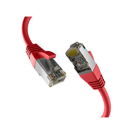 EFB RJ45 Patchkabel S/FTP PIMF Cat8.1 0.25m rot