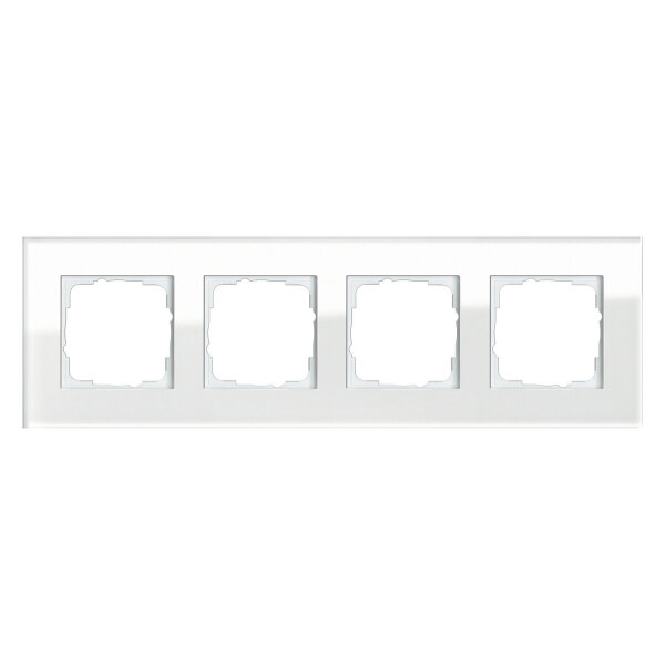 GIRA 021412 Rahmen 4f Glas weiß Esprit