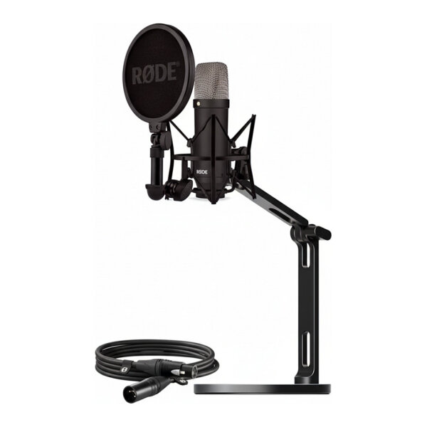 Rode Microphones NT1 Signature +XLR-Kabel+Desktop Studio Arm (schwarz, Bundle)