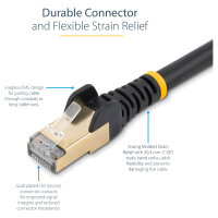 STARTECH.COM 7m CAT6a-Ethernet-Kabel - Schwarz - RJ45-Ethernet-Kabel - Snagless - STP-Kabel - Kupfer - 10-Gbit Netzwerkkabel