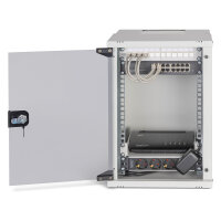 DIGITUS 10" Netzwerk-Set 9HE Wandgehuse und Zubehr grau