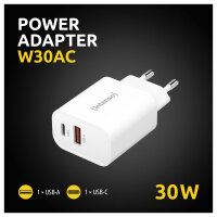 Intenso Power Adapter W30AC, Anschlüsse: 1x USB-A,...