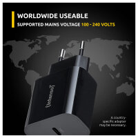 Intenso Power Adapter W20C, Schwarz