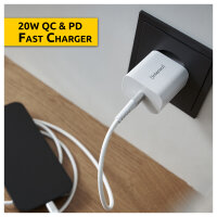 Intenso Power Adapter W20C, Weiß Anschluss: 1x USB-C, Output: max. 20 Watt