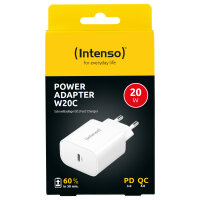 Intenso Power Adapter W20C, Weiß Anschluss: 1x USB-C, Output: max. 20 Watt