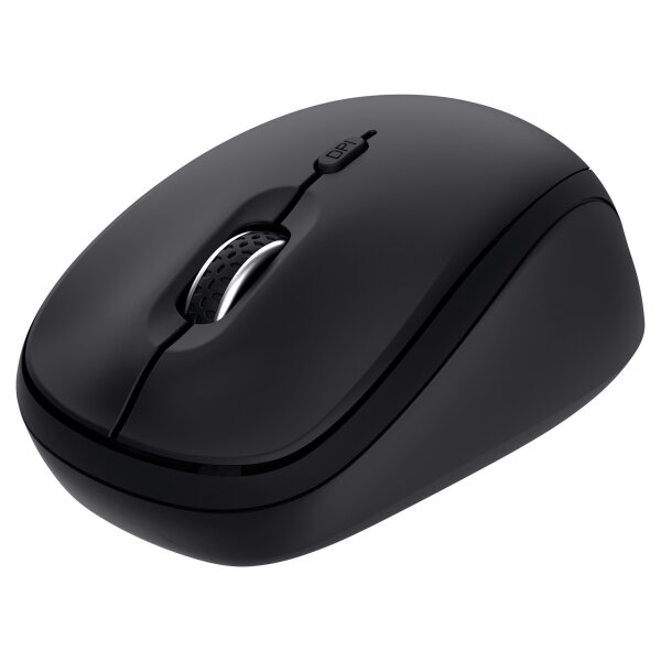 Trust Yvi+ Kompakte kabellose Maus für mehrere Geräte Schwarz