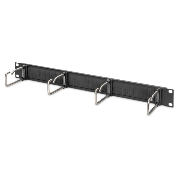 DIGITUS Kabelrangierpanel Stahlbügeln+Bürstenleiste 19" 1HE