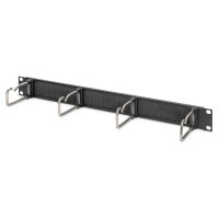 DIGITUS Kabelrangierpanel Stahlbügeln+Bürstenleiste 19" 1HE