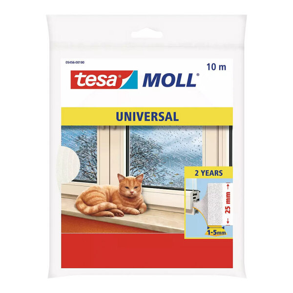 tesa Dichtungsbänder Universal 9 mm x 10 m weiß
