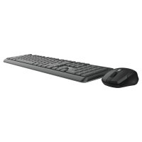 TRUST TKM-350 Tastatur und Maus Set, kabellos, Deutsches QWERTZ-Layout, Flüssigkeitsgeschützt
