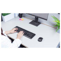 TRUST TKM-350 Tastatur und Maus Set, kabellos, Deutsches QWERTZ-Layout, Flüssigkeitsgeschützt