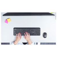 TRUST TKM-350 Tastatur und Maus Set, kabellos, Deutsches QWERTZ-Layout, Flüssigkeitsgeschützt