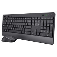Trust Trezo Komfortables Set aus kabelloser Tastatur und...