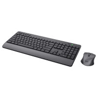 Trust Trezo Komfortables Set aus kabelloser Tastatur und Maus - Schwarz CH