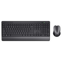 Trust Trezo Komfortables Set aus kabelloser Tastatur und Maus - Schwarz CH