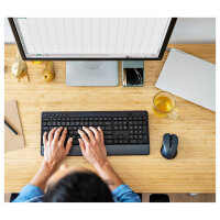 Trust Trezo Komfortables Set aus kabelloser Tastatur und Maus - Schwarz CH
