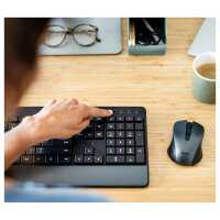 Trust Trezo Komfortables Set aus kabelloser Tastatur und Maus - Schwarz CH