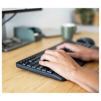 Trust Trezo Komfortables Set aus kabelloser Tastatur und Maus - Schwarz CH