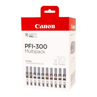 CANON PFI-300 10 ink Multi Pack MBK/PBK/C/M/Y/PC/PM/R/GY/CO