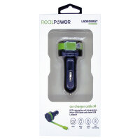 RealPower KFZ-Ladegerät Charger M 2400mA 1xUSB 1xMicro-USB