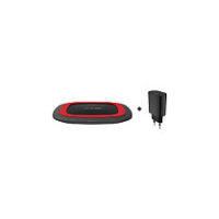 RealPower Ladegerät FreeCharge-10 + Adapter schwarz/rot