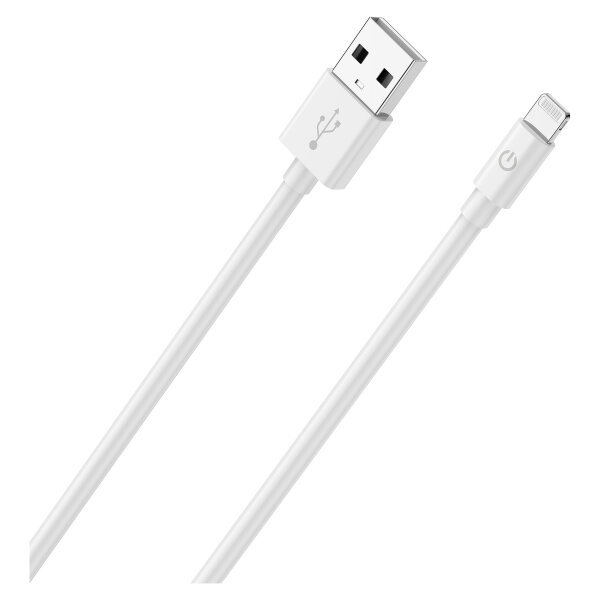 RealPower Lade/Datenkabel USB-A auf Lightning 2m weiß MFI