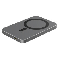 RealPower Powerbank PB-5000 MAG grau 5.000mAh