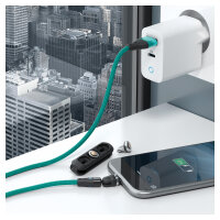 RealPower Magentic cable 3 Amp,1m,grün mit Adaptern