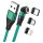 RealPower Magentic cable 3 Amp,1m,grün mit Adaptern