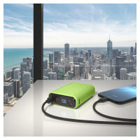 Powerbank RealPower PB-10000C PD+,3xType-C,hellgrün