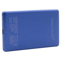 REALPOWER PB-5000 MAG ultra slim,5000mAH Blau