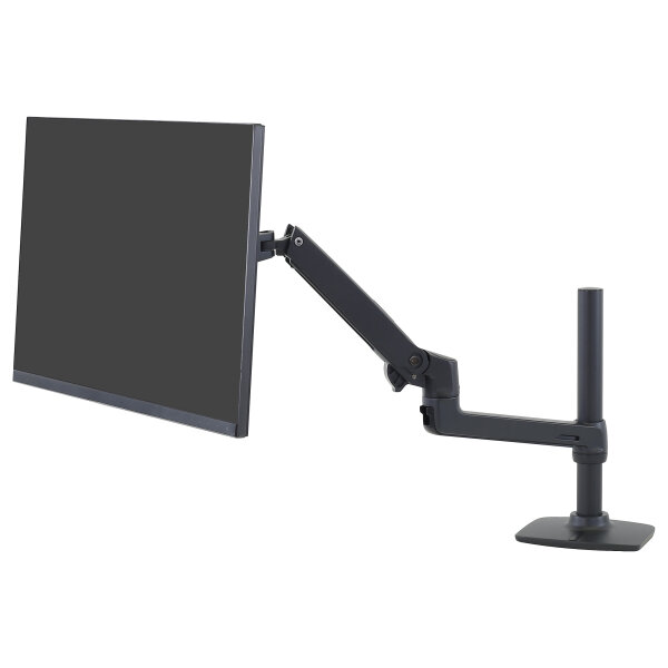 Ergotron LX Monitor Arm mit hoher Sule (schwarz)
