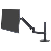 Ergotron LX Monitor Arm mit hoher Sule (schwarz)