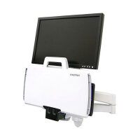 ERGOTRON Combo Arm der Serie 200 weiss fuer LCD bis 61cm 24 Zoll Tastatur Maus Handballenauflage und Barcode Lesegeraet