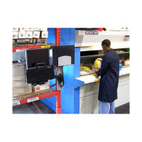 ERGOTRON Combo Arm der Serie 200 schwarz fuer LCD bis 61cm 24 Zoll Tastatur Maus Handballenauflage und Barcode Lesegeraet