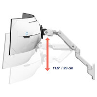 Ergotron HX Monitor Arm mit VHD-Gelenk (wei, fr 1000 R Curved Monitore)