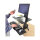 ERGOTRON WorkFit-S mittelgrosser Monitor HD mit Arbeitsflaeche bis 76cm 30Zoll VESA 75x75 100x100max max. 13,2kg. Anhebung bis 58cm