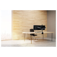 LX Dual Stacking Arm, Tall Pole, Black Accents, Polished