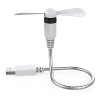 RealPower USB mini Ventilator weiß USB-A (flexibel)